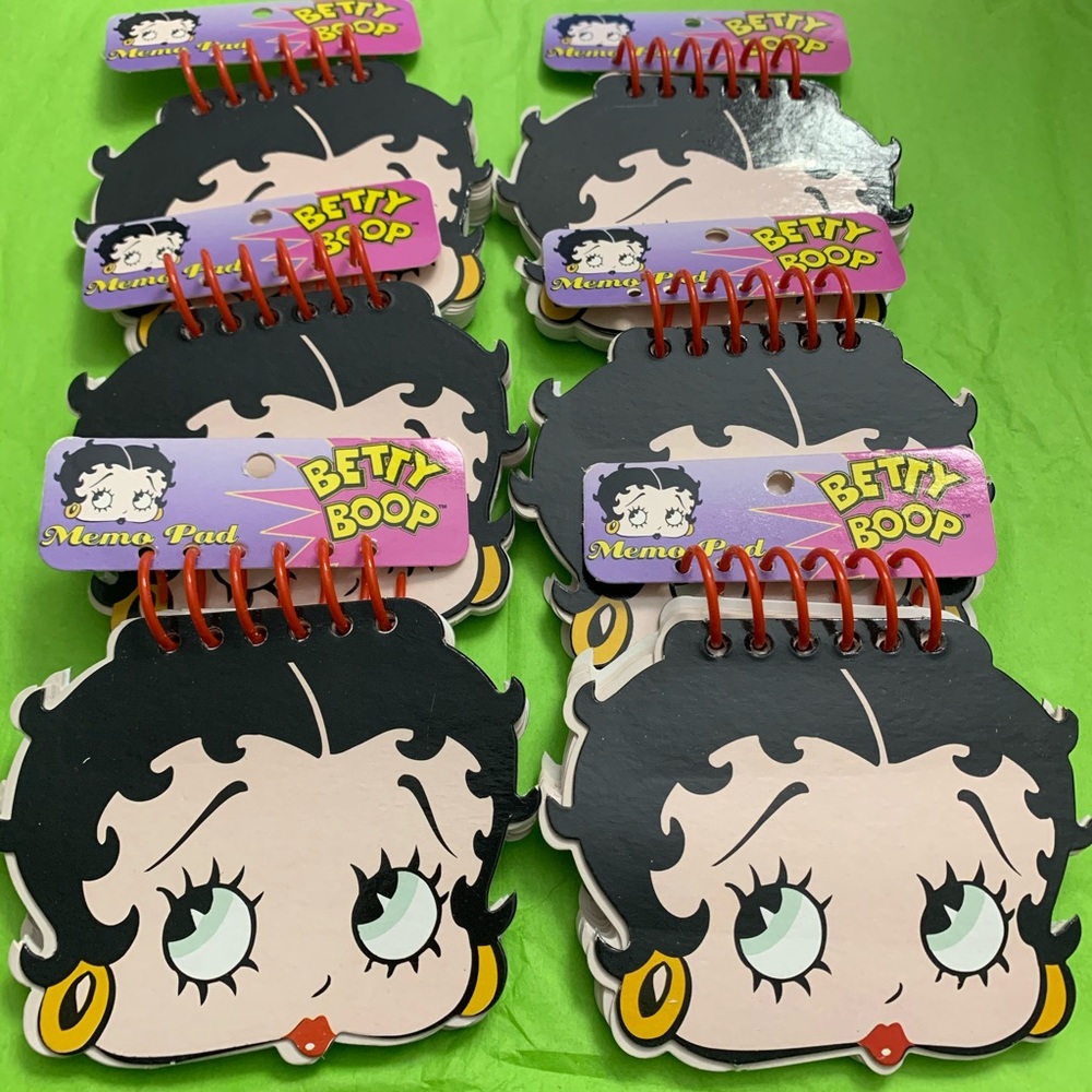2005 Betty Boop Head Set of 6 Spiral Notebooks